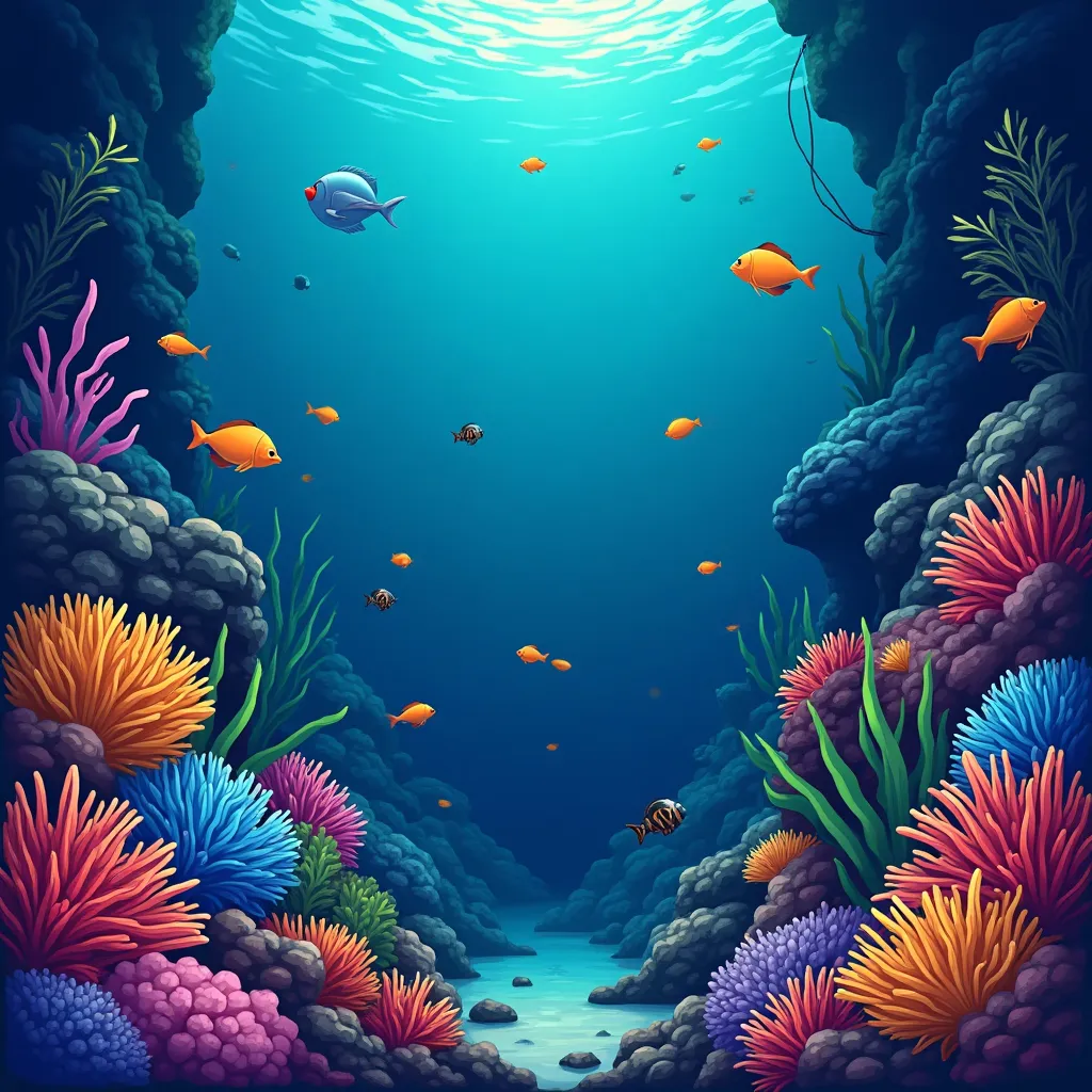 Cartoon arcade fishing game with neon sea creatures at karamba casino